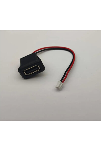 OEM USB2.0 female panel mount type A 1 port small size with 2 wires 18xH10mm
