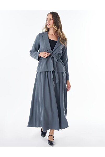 KYR 100% Lyocell Skirt Suit Ocean Leather