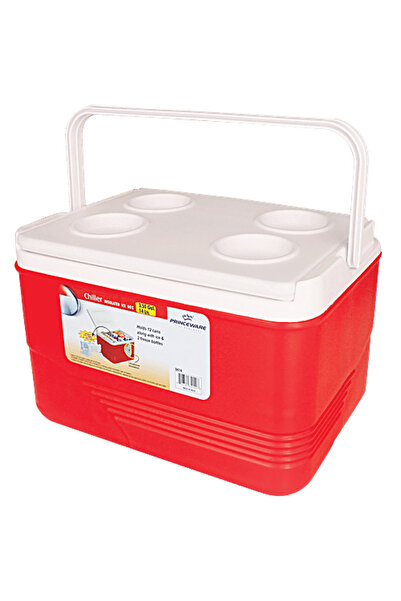 PRINCEWARE Super Chiller Ice Box - Red, Durable, Easy Handy, 14 L