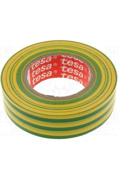 Tesa Bandă izolatoare electrică 20M*19MM Galben/Verde