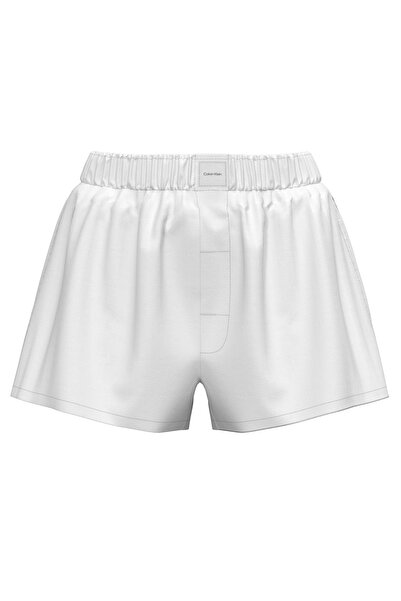 Calvin Klein Women's White Hidden Button Poplin Shorts