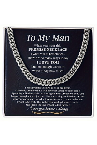 Choice 55cm To My Man Cuban Chain Necklace Gifts For Him, Promise Necklace Fo...