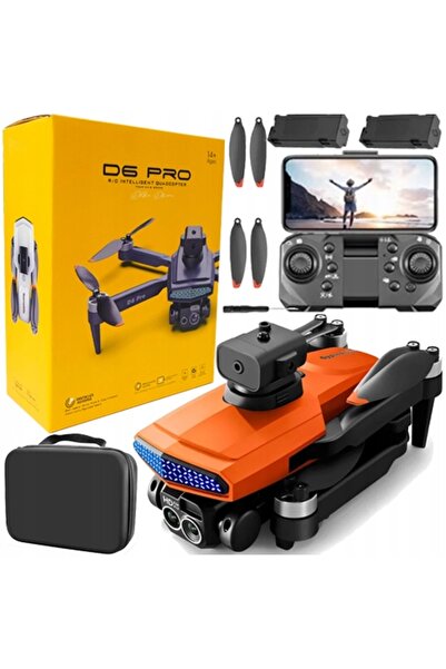 LeanToys Dronă Telecomandată D6 PRO cu Cameră Duală și Funcție de Evitare a O...