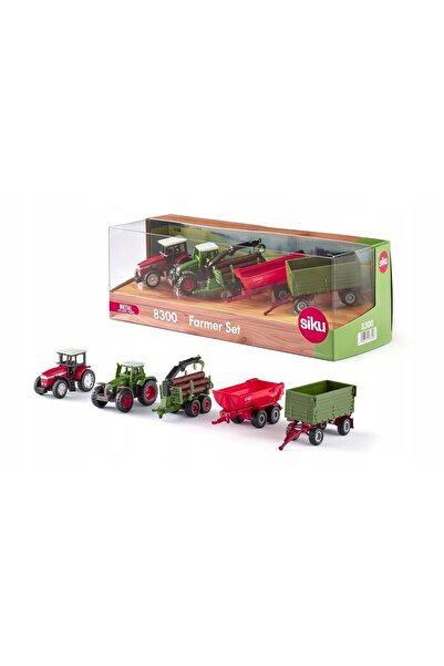 Siku Set de vehicule agricole Farmer 8300 - tractor, remorci, distracție 3+