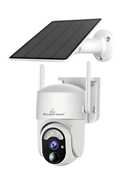 POWERTECH έξυπνη ηλιακή κάμερα PT-1177, 4MP, WiFi, SD, PTZ, IP65