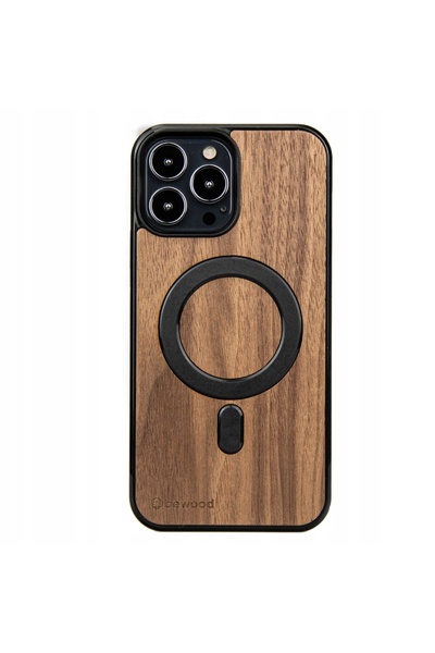 BewooDesign Husă din lemn Bewood pentru iPhone 13 Pro Max, Nuc american, MagSafe
