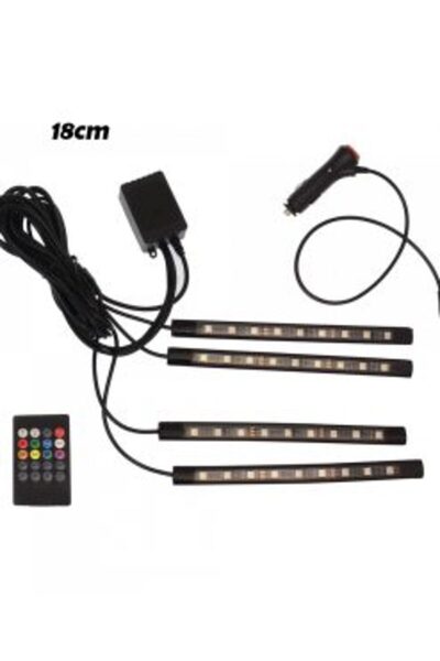 OEM Εσωτερικά Φώτα LED Αυτοκινήτου RGB με Μουσική Λειτουργία 18εκ. με Τηλεχει...