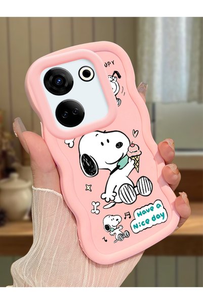 Hontinga Tecno Camon 20 Compatible Case Camera Protector Pink Silicone Couple...
