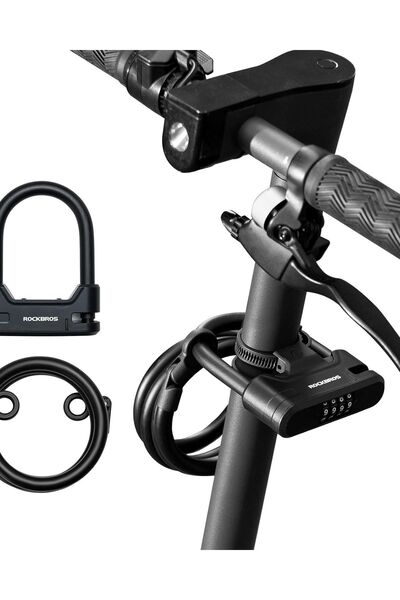 ROCKBROS Lacăt cu combinație din 4 cifre pentru trotinete electrice și bicicl...