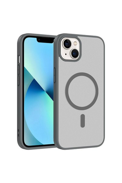 Microsonic Apple iPhone 14 Compatible Case Magsmoke Neo Gray