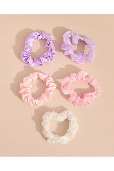 REDTAG Girls Assorted Embellished Hair Tie Set (Pack Of 5)