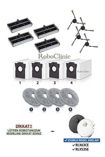 Roboclinic مكنسة كهربائية روبوتية Dreame X40 Ultra L40 Ultra متوافقة مع كيس ا...