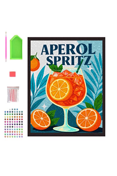 OEM Splat Planet Σετ Diamond Painting "Aperol Spritz" σε Καμβά με Τελάρο 30x40cm