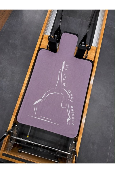 LEANNE EIVA Reformer Pilates Havlusu - Pamuklu Yapı, Kaydırmaz Taban - Lavender