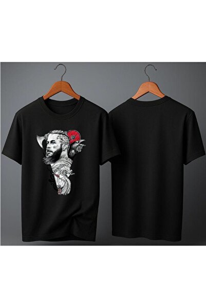 ELFERA Viking Ragnar Lodbrok Printed T-Shirt