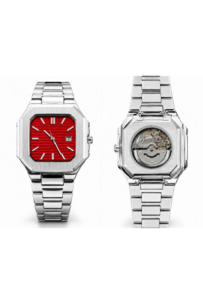 Reddington Original Premium Calendar Men's Wristwatch Silver Color Steel Band...