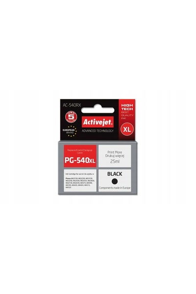 NO BRAND Cerneală ACTIVEJET pentru Canon PG-540XL AC-540RX Negru