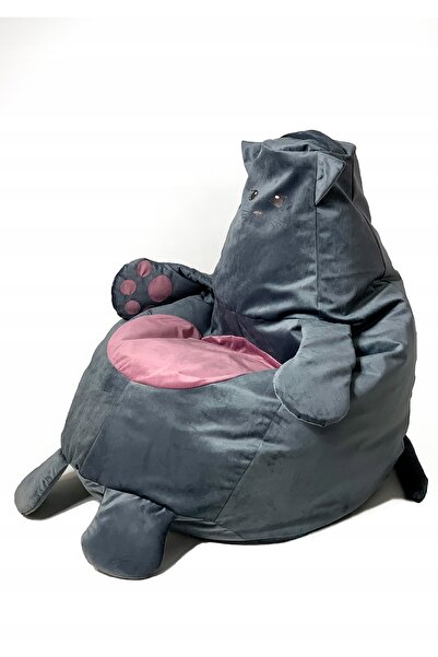 innature Pufa worek GO GIFT Kotek Gri L 105 x 80 cm