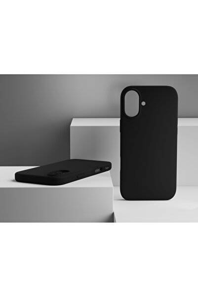 allity Husă de silicon MagSafe pentru Apple iPhone 16 Plus, Negru