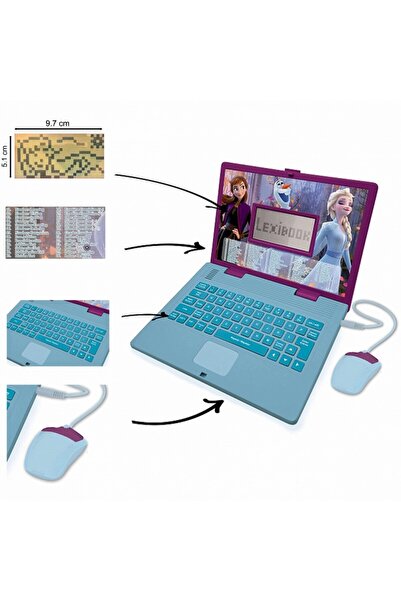 LEXIBOOK Laptop educațional Frozen 2, 124 de activități, JC598FZI17