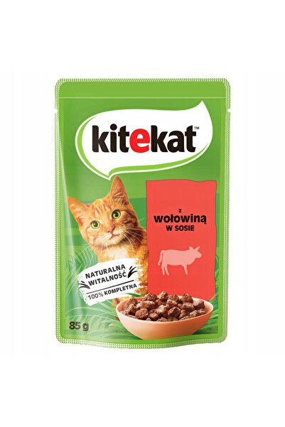 NO BRAND Hrana pentru pisici KITEKAT cu carne de vită în sos 85 g
