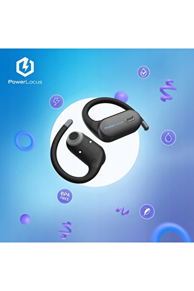 PowerLocus Căști intraauriculare Jumpy Impermeabile Negru
