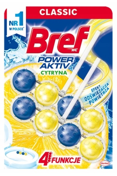 NO BRAND BREF Power Activ Cuburi de toaletă cu lămâie 2x50g