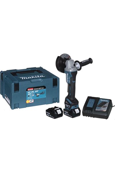 Makita DGA518RTJU 125mm 18V Brushless Angle Grinder, 2x5.0Ah, Makpac Case