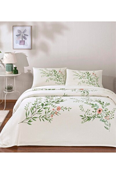 Taç 100% Cotton Double Pique Set with Elastic Sheets