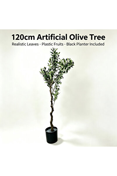 Yallabena 120cm Artificial Olive Tree Faux Potted Plant Realistic Olive Leave...