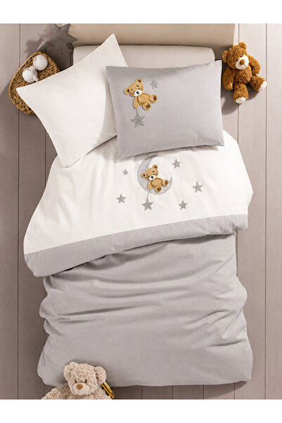 Mou&Kou Special Boxed Teddy Bear Embroidered Baby Bedding Set – Duvet Cover, ...
