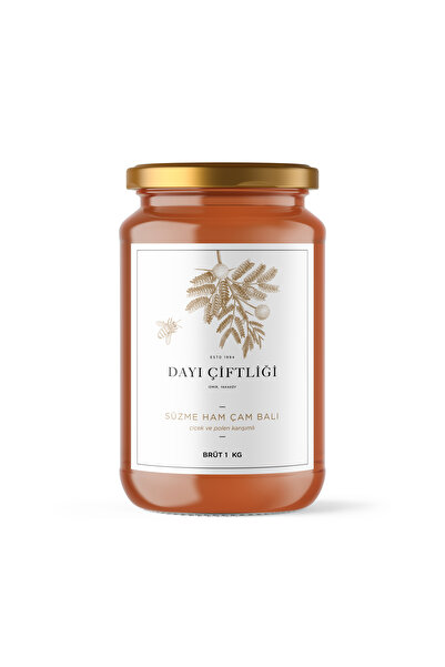 Dayı Çiftliği Doğal Süzme Ham Çam Balı 1000 gr - İlave Şekersiz