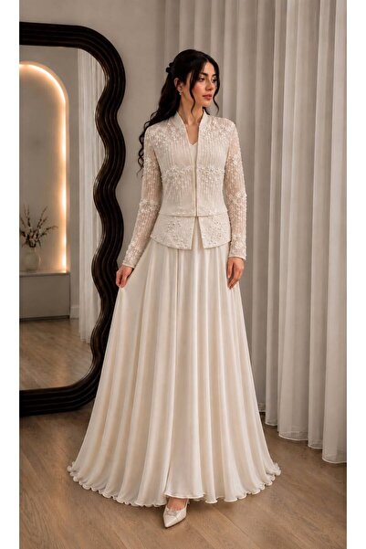 BROOKLYN STYLE Luxury Evening Dress with Beaded Jacket