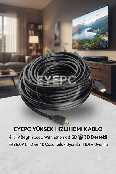 NcpLine Uhd 4K Network Supported Gold-Tipped V 1.4B 5 Meter HDMI Cable 1.4V 3...