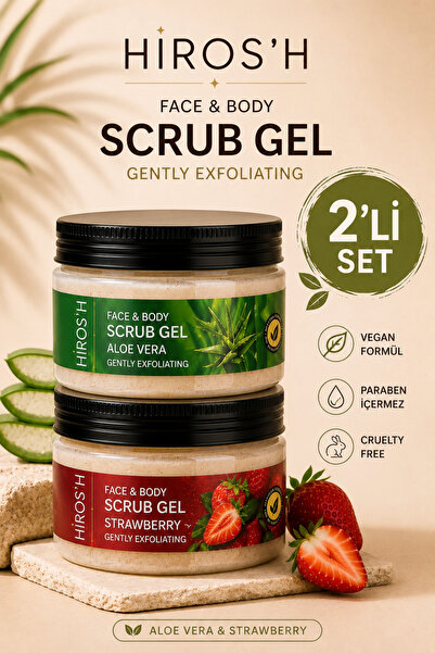 HİROS'H Face And Body Scrub Besleyici Arındırıcı Nemlendirici Vücut ve Yüz Pe...