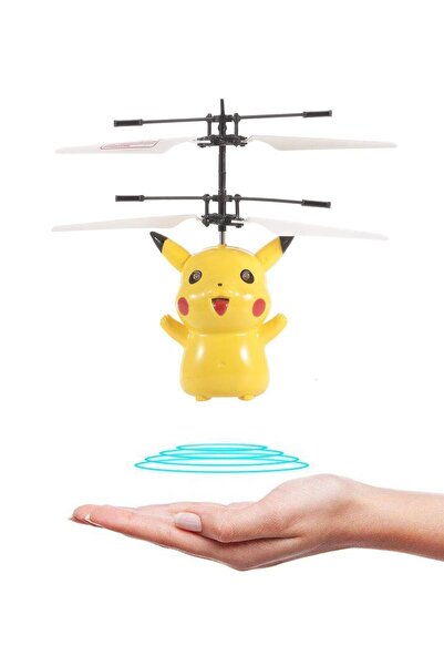 handanca Pokemon Pikachu Drone Oyuncak Uçan Pikaçu Hareket Sensörlü Işıklı Oy...