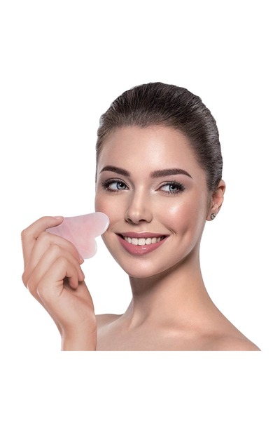 OEM Piatră Gua Sha roz pentru masaj facial și corporal - Ameliorează tensiune...