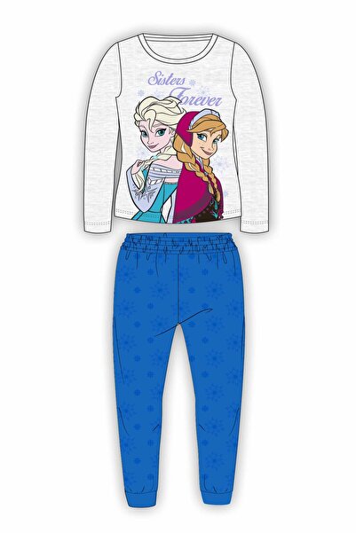 Disney Frozen Pijama cu mânecă lungă gri-albastru 4-9 ani cu croi lejer, prin...
