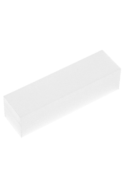 OEM Bloc buffer pentru unghii, alb, cu 4 fețe - 9x2.5cm