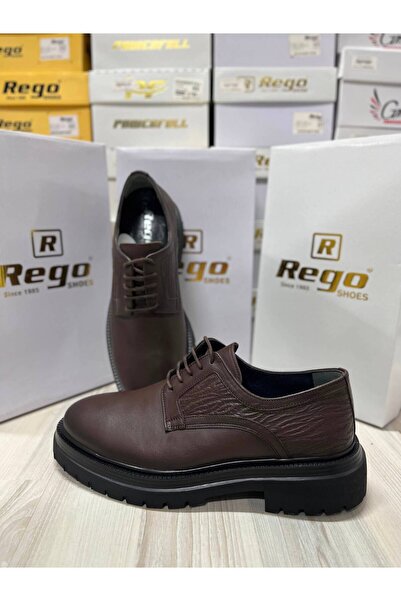 Rego 1737 حذاء جلدي رجالي مريح وعصري من الجلد الطبيعي
