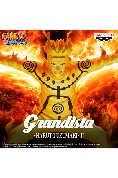 BANDAI Naruto Shippuden Grandista - Naruto Uzumaki II Figure Figür anime 22 cm