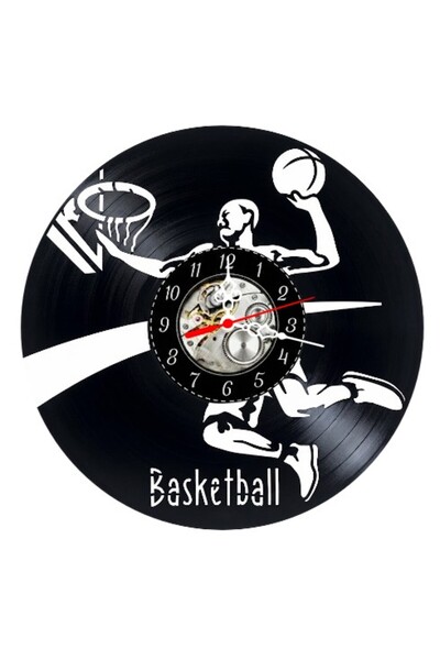 OEM Decorative Wall Clock Made from Vinyl Record, Basketball Model, Player in...