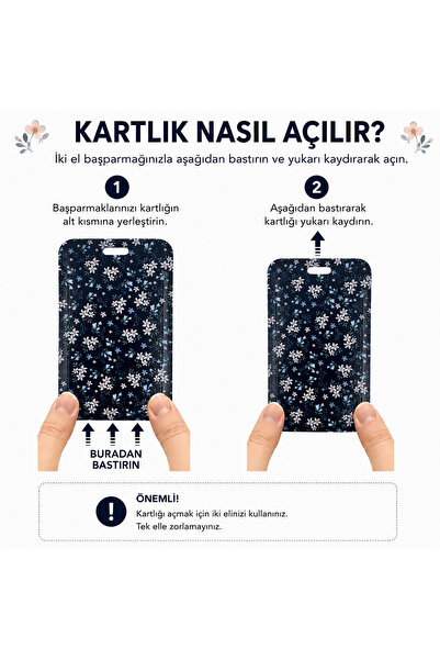 StormiStoretr Çiçek Desenli 3'lü Yaka Kartı Seti UV Baskılı Kartlık Boyun İpi Yoyo Doktor Hemşire Öğretmen Personel