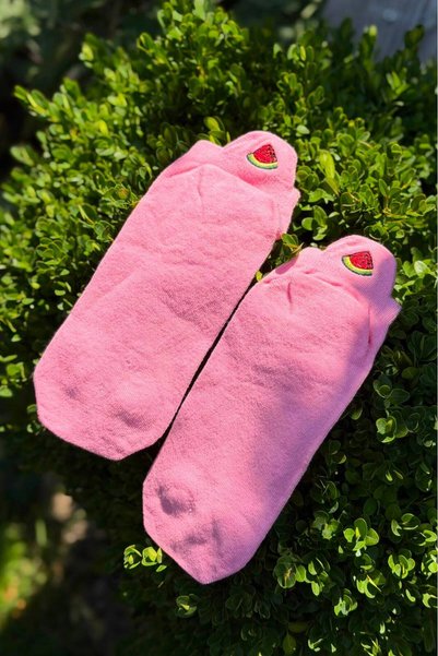 LouSocks Unisex Watermelon Embroidered Sports Booties Socks