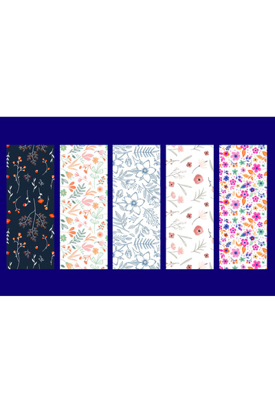 TELLGRAF Floral Bookmark (4X12 cm 10 Pieces)