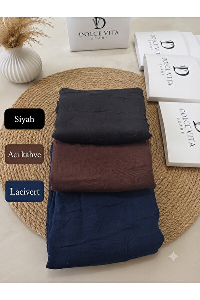 Altınoluk Tekstil Dolce Vita Orjinal Ütü Gerektirmeyen Bambu Kraş Şal 3'lü Paket