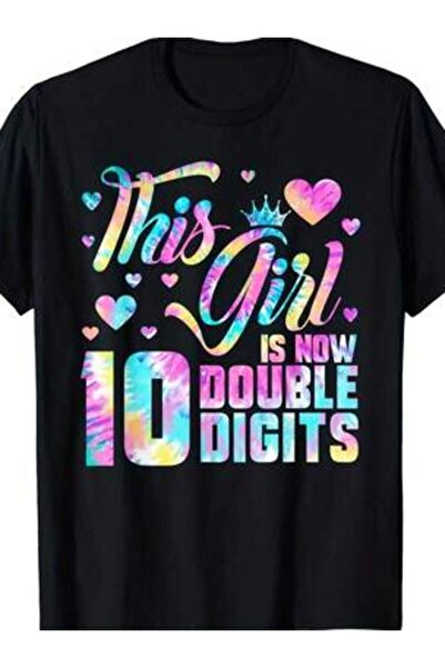799 Vintage T-Shirt "This One Is Now 10 Double Digits" Tie-Dye Graphic Tee Bl...