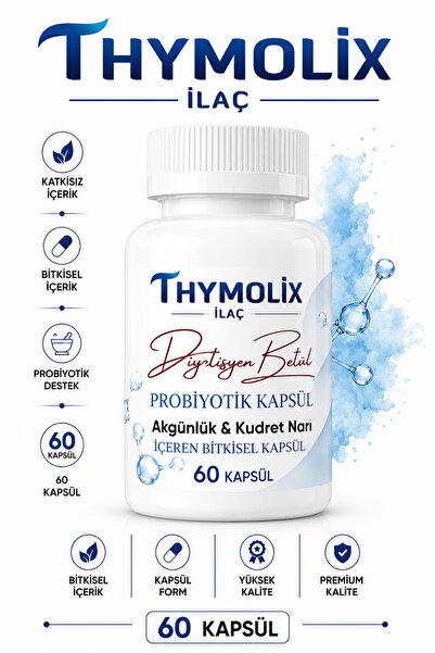 THYMOLİX İLAÇ Akgünlük Kudretnarı İçeren Probiyotik Kapsül -- 60 Kapsül
