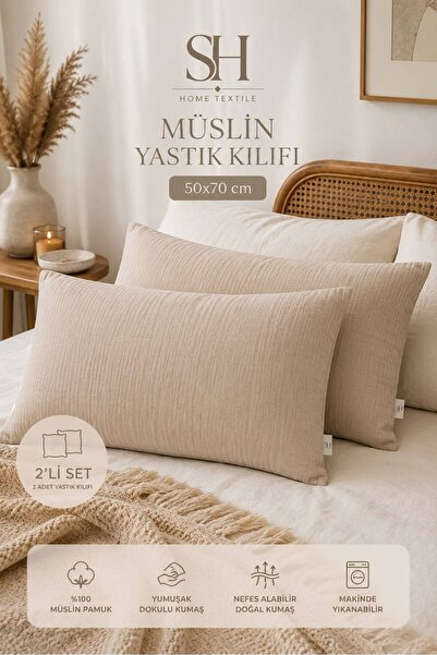 SHAL HOME Muslin pamučna dvodijelna jastučnica 50x70cm