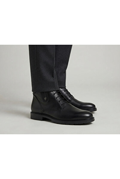 MARCO ROCCO Genuine Leather Lace-Up Zippered Classic Boots Men's Shoes